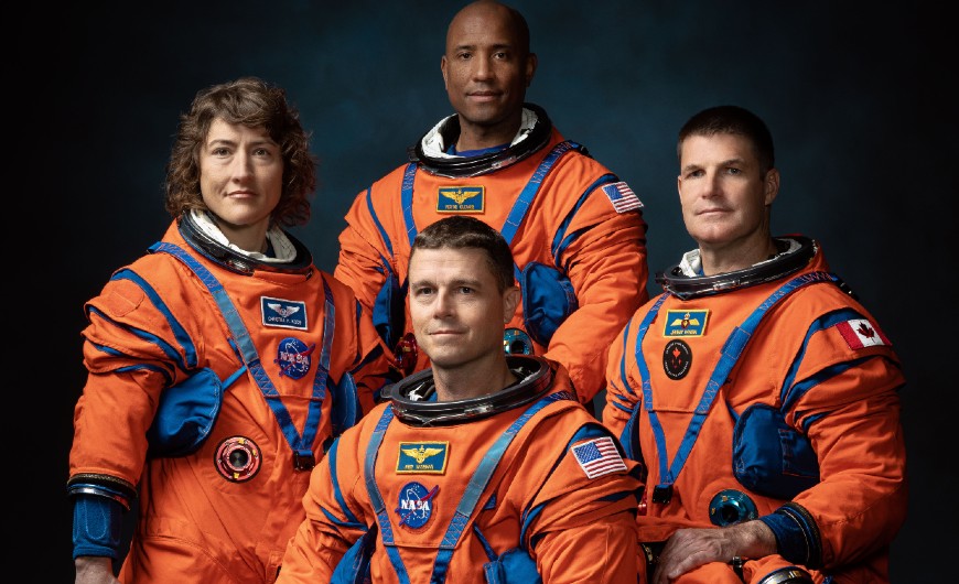 Imagem Nasa revela os quatro astronautas que vão à Lua