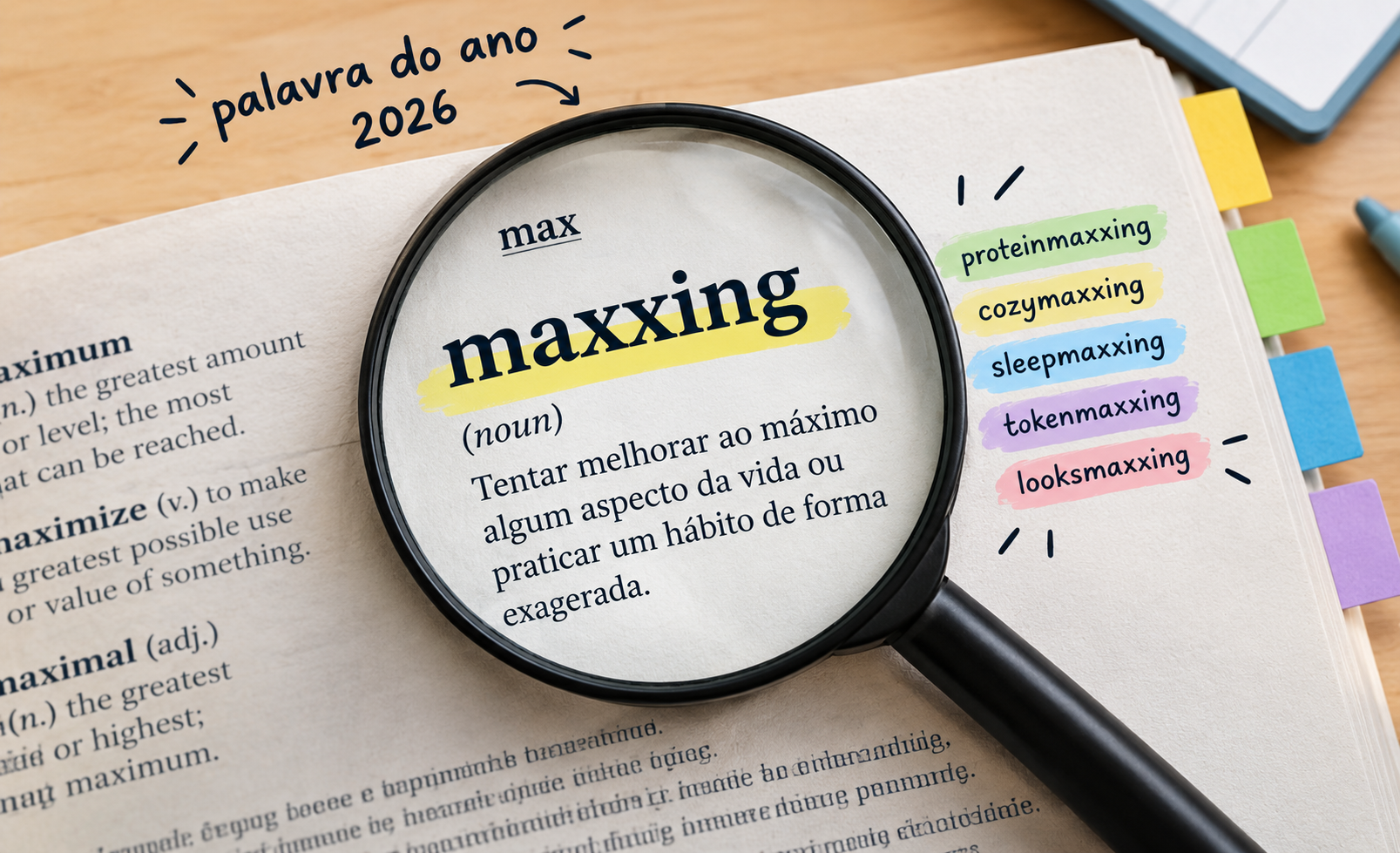 Imagem ‘Maxxing’ é eleita a palavra de 2026